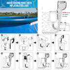 U.S. Pool Supply Pool Skimmer - Above Ground Pool Skimmer, Floating Pool Surface Skimmer, Pool Accessories - Clean Debris Basket, Wall Mount, Attaches to Inflatable Collars, Tubular and Metal Frames