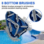 POOLAZA Pool Vacuum Head, Weighted Pool Vacuum Head with 1-1/4'',1-1/2'' Swivel Hose Connection, Bottom & Side Brushes, Pool Vacuum Heads for Inground Pools, Above Ground Pools & Vinyl Lined Pools