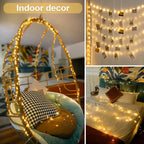 JMEXSUSS 2 Pack Fairy Lights Battery Operated with Remote, Total 400 LED 132ft Battery Powered String Lights, Twinkle Christmas Fairy Lights for Bedroom Centerpiece Indoor Outdoor Decor, Warm White