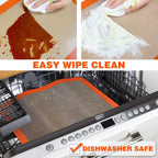 MMmat Silicone Baking Mat - Best German Silicone - Non Slip Silicone Baking Sheet, Non Stick Reusable Silicone Mats for Baking, Oven Liner, Counter Mat - 2 Medium-Sheet Size
