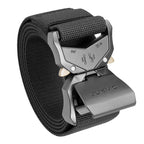 Tactical Belt, Military Hiking Rigger 1.5" Nylon Web Work Belt with Heavy Duty Quick Release Buckle (Black, Medium)