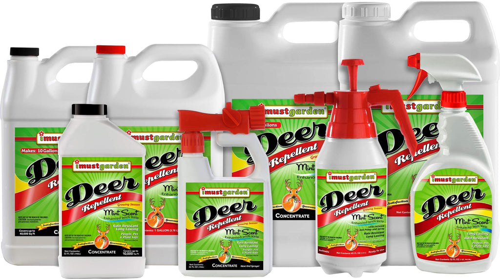 I Must Garden Deer Repellent [2 Pack: Mint Scent 32oz Ready to Use] - Natural Deer Spray for Gardens & Plants