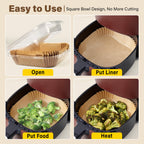 Air Fryer Liners Disposable, 250pcs Non-stick Disposable Airfryer Liners, 8 Inch Unbleached Parchment Paper, Square Air Fryer Paper Liners for 5-8QT Air Fryer, Baking, Roasting Microwave