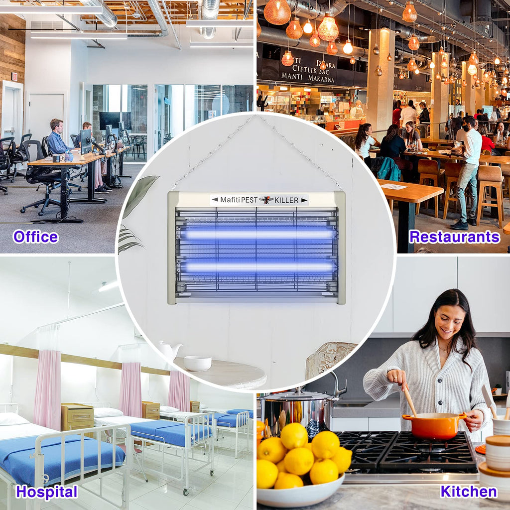 mafiti 20w Bug Zapper Indoor 3500V Fly Traps Electric Mosquito Zapper Fly Killer Gnats Fruit Trap for Home Restaurants Kitchen Garden