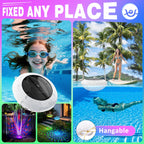 Cootway Floating Pool Lights w/Remote, 6.5 Inch RGB Solar Pool Lights that Float with 9 Dynamic Lighting, IP68 Waterproof Pool Floating Light, Hangable Solar Floating Light for Pools Party Garden(2)