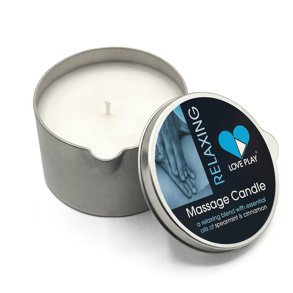 LOVE PLAY Relaxing Massage Oil Candle - Moisturizing Body Oil Candle for Couples and Home Spa - Luxurious & Hydrating Skin Care Body Massage Oils - Vegan (6.76oz)