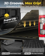 3W Bed Mat for Ford F-150 (5.5FT) 2015-2025 2026 Truck Bed (Include F150 Lightning 2024 2023 2022) All Weather Protector TPE Car Bed Liner Accessories Black