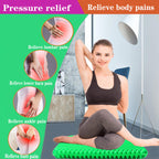 Plus Size Gel Seat Cushion for Long Sitting, Extra Large and Thick Seat Cushion, Back, Hip, Sciatica, Tailbone Pain Relief Cushion for Office Chairs, Wheelchairs, Cars, Stadium. (Grass Green)
