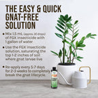 Microbe Life Hydroponics FGX Fungus Gnat Killer, Natural BTi Pest Control for Plants, Indoor Plant Pest Control to Get Rid of Gnats in Houseplants, Safe for Pets & People, 8 Fl Oz