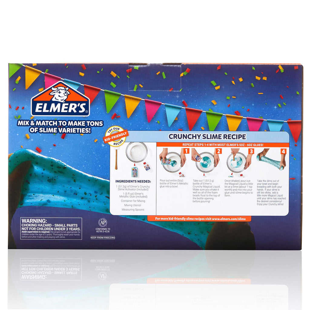 Elmer's Celebration Slime Kit, Complete Slime Supplies with Assorted Magical Liquid Slime Activators and Assorted Liquid Glues, 10 Count, Perfect for Parties and Activity Time