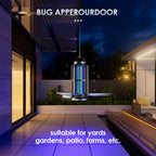 TIENBE 2 Pack Solar Bug Zapper, 4200V Mosquito Zapper, 3600mAh Rechargeable Bug Zapper, Cordless & Waterproof Electric Insect Zapper, Outdoor Fly Zapper with 3 Modes Light, for Patio, Backyard, Garden