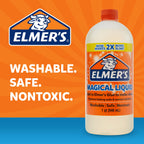 Elmer's Magical Liquid Slime Activator Solution, Updated Formula for Double Slime Output, Safe and Washable, 1 Quart
