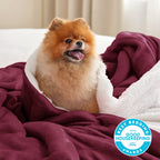 Bedsure Sherpa Fleece Blanket King Size for Bed - Thick and Warm Blanket for Winter, Christmas Blanket Gift, Red, 108x90 Inches