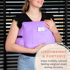MOYOAMA Post Mastectomy Pillow - Recovery After Breast Cancer Surgery, Breast Augmentation - Lightweight Post Surgery Pillow with 4 Built-in Pockets to Support Healing - Breast Cancer Gifts for Women