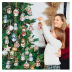 Tondiamo 20 Pcs Christmas Diamond Painting Keychains Snowmen Diamond Painting Keychains 5d DIY Diamond Art Kits Ornaments Diamond Painting Rhinestone Pendant Christmas Hanging Diamond Art for Kids