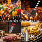 Kaluns 32 Psc Grilling Accessories, Dad Gifts for Fathers Day, Heavy Duty Stainless Steel Grill Set BBQ Grill Accessories for Outdoor Grill with Aluminum Case and Apron, Best Gifts for Men