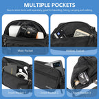 Fanny Pack Waist Packs for Men Women, Waist Bag Hip Pack for Travel Hiking Running Outdoor Sports -Black, Medium