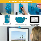 Go Hang It! Pro, All-in-One Picture Hanging Kit - Picture Leveling and Hanging Tool - Hang Sawtooth/Wire Hangers - Wall Hanging Kit and Level Tool - Hardware Case with 85-Piece Hanging Essentials