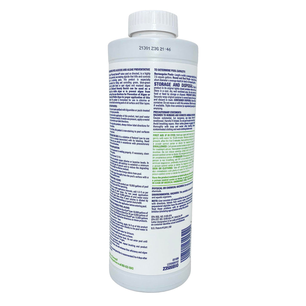 BioGuard Banish Pool Algae Preventative, 1 Quart, Fast-Acting, Non-Foaming, Keeps Water Clear, Provides Effective Control of Algae Growth