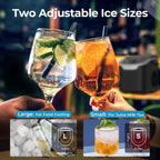 Countertop Ice Maker Machine, 8 Ice Cubes in 6 mins, 26lb/Day Ice with 2 Sizes- Portable Mini, Energy Saving & Basket/Scoop for Home/Party/Travel/Camping/Bar,Black