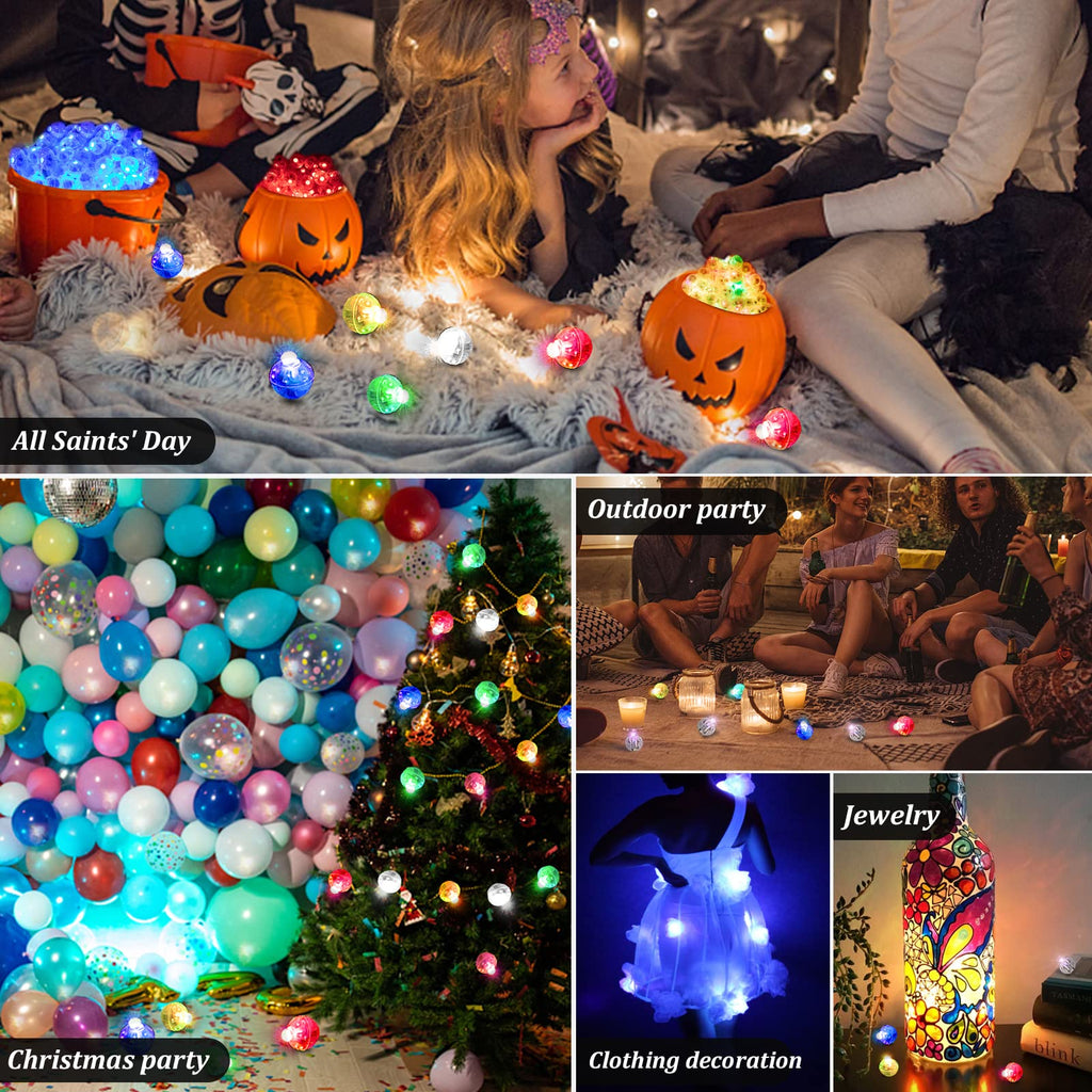 ZGWJ 100PCs Mini Led Lights, Led Balloons Light for Party Decorations Neon Party Lights for Paper Lantern Easter Eggs Birthday Party Wedding Halloween Christmas Decoration(Glow steadily White)