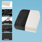 HOMBYS Extra Thick Seat Cushions for Office Chair,Adult Booster Seat for Car,Memory Foam Car Cushion for Height,Chair Cushions for Elderly Wheelchair,Desk Chair Seat Cushion (Black,18x14x6)