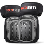 REXBETI Knee Pads for Work, Construction Knee Pads for Men, Heavy Duty Comfortable Anti-slip Foam Gel for Gardening Flooring and Cleaning, Strong Stretchable Straps, Gray