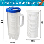 Large Pool Leaf Catcher,Leaf Canister for Pool Vacuum, in-line Pool Filter Canister with Mesh Basket, Compatible with Hayward Automatic & Manual Suction Pool Cleaners