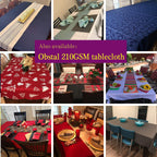 Obstal 210 GSM Round Red Table Cloth - 60 Inch - Oil-Proof Spill-Proof and Water Resistance Microfiber Tablecloth, Decorative Fabric Table Cover for Christmas Holiday Party (Rio Red, 60 Inch Diameter)