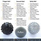Plyopic Massage Ball Set - for Deep Tissue Muscle Recovery, Myofascial Release, Trigger Point Therapy, Mobility, Plantar Fasciitis Relief - Eliminate Muscle Pain and Tension in Your Back Neck Foot