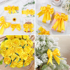 Yellow Satin Ribbon 120 Yards 1 1/2 Inch Yellow Ribbon Stocking Stuffers for Gift Wrapping Flower Bouquet Crafts Fall Decor Party Halloween Christmas Decorations