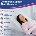 Ebung Body Positioner - Premium Memory Foam Wedge Pillow for Sleeping, Sitting, Snoring, Heartburn Relief, Pregnancy, TV, Reading, Backrest, Leg Rest