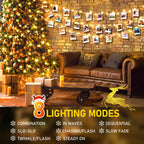 KNONEW 2-Pack Christmas String Lights Indoor Plug in, Total 120FT 360LED Warm White Outdoor Waterproof Fairy Lights,8 Lighting Modes,Timer Memory Function for Bedroom Patio Balcony Party