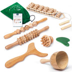 Trendyya – 7 in 1 Wood Therapy Tools for Body Shaping, Wood Massage Tools and Maderoterapia Kit Colombiana for Anti-Cellulite, Lymphatic Drainage, Body Contouring and Sculpting