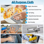 FIXSMITH Grey Microfiber Cleaning Cloth -Pack of 12, Highly Absorbent Cleaning Rags, 16"X12" All Purpose Cleaning Towels for Housekeeping, Kitchen, Car, Lint Free and Reusable Microfiber Towels