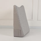 Wedge Pillow for Sleeping, 8 Inch Cooling Triangle Bed Pillow with Removable Cover, Elevated Body Pillow for Back Support, After Surgery, Snoring, Neck, Leg and Acid Reflux, Grey