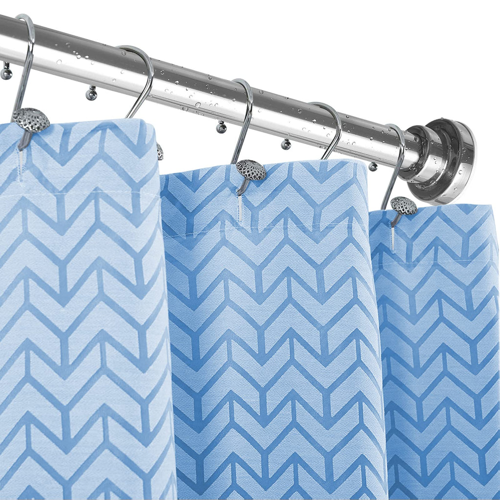 Ausemku Shower Curtain Rod Tension - 26-76 Inch Never Rust Non-Slip Spring Tension Curtain Rod No Drilling Stainless Steel Curtain Rod Use Bathroom Kitchen（Silver）