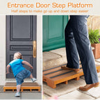 Wooden Step Stool, 3.5" One Step Stool, Non-Slip Outdoor Steps, Heavy Duty Wooden Platform Mobility Step, Half Steps for Seniors Adults with Bad Knee, No Assembly Required