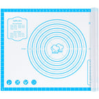 Silicone Pastry Mat,28" x 20" Nonstick Large Durable Silicone Sheet Mat with Measurement Non-slip Dough Rolling Mat for Pie Crust, Pizza, Cookies