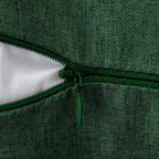 MIULEE Pack of 2 Christmas Spring Decorative Outdoor Solid Waterproof Throw Pillow Covers Polyester Linen Garden Farmhouse Cushion Cases for Patio Tent Balcony Couch Sofa 12x20 inch Emerald Green