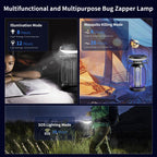 Solar Bug Zapper Outdoor,Mosquito Zapper with LED Light | 4000mAh | IP66 Waterproof | 2200V High Voltage Grid,Fly Zapper,Electric Fly Traps,Mosquito Killer Bug Zapper for Home, Patio, Lawn & Garden