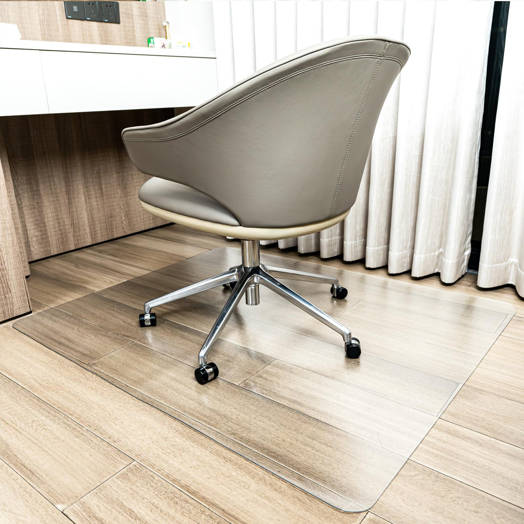 MuArts Elasticity Clear Chair Mat for Hardwood Floor 40 x 48 inch, Transparent Floor Mat Wood/Tile Protection Mat for Home & Office (40" X 48" Rectangle)