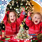 Tondiamo 20 Pcs Christmas Diamond Painting Keychain Kits 5D DIY Diamond Art Pendants Double Sided Snowflake Hanging Diamond Painting Key Chains for Christmas Party Decoration Kids DIY Ornaments