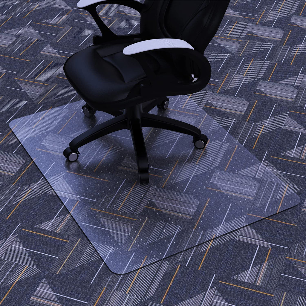 Amyracel Chair Mat for Carpet, 48'' x 36'' Clear Computer Desk Chair Mat for Low Pile Carpeted Floors, Easy Glide Plastic Floor Mat for Office Chair on Carpet Protection