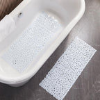 Webos Bath Shower Mat Non Slip: Extra Large Pebble Bathtub mat for Kids, Elderly, Anti Slip Shower Matt with Drain Holes Suction Cups Tub Mat - 16 X 40 Inch White