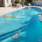 VINGLI Pool Vacuum Cleaner Automatic Sweeper Swimming Pool Creepy Crawler Vacuum with 33FT Hoses (Gray&White)