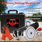 2625 lbs Fishing Magnet Kit, Double Sided Magnet Fishing Kit with Rope, Super Strong Fishing Magnet for Retrieving Items in River, Lake, Beach, Lawn, 4.57" Diameter