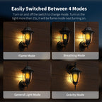 【Upgraded】Morsatie LED Flame Light Bulbs, 4 Modes Flickering Light Bulbs with Upside Down Effect, E26/E27 Fire Light Bulb for Halloween, Christmas, Party, Porch, Patio, Indoor Outdoor Decoration-2Pack