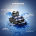 (2026 Upgrade) Cordless Robotic Pool Cleaner, 180 Mins Runtime Robotic Pool Vacuum for Inground Pools, Wall & Waterline Climbing Automatic Pool Vacuum with Sonar Navigation, Pool Up to 2150 Sq.ft