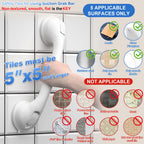 Grab Bars for Shower Heavy-Duty (2Pack) 16-Inch ADA Shower Grab Bars for Seniors Shower Handles for Elderly Suction Handicap Grab Bars Safety Handrail for Disabled for Bathroom Bathtubs Showers White